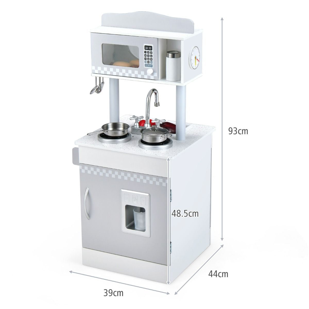 Double-Sided Kid'S Play Kitchen Set with Stove and Sink
