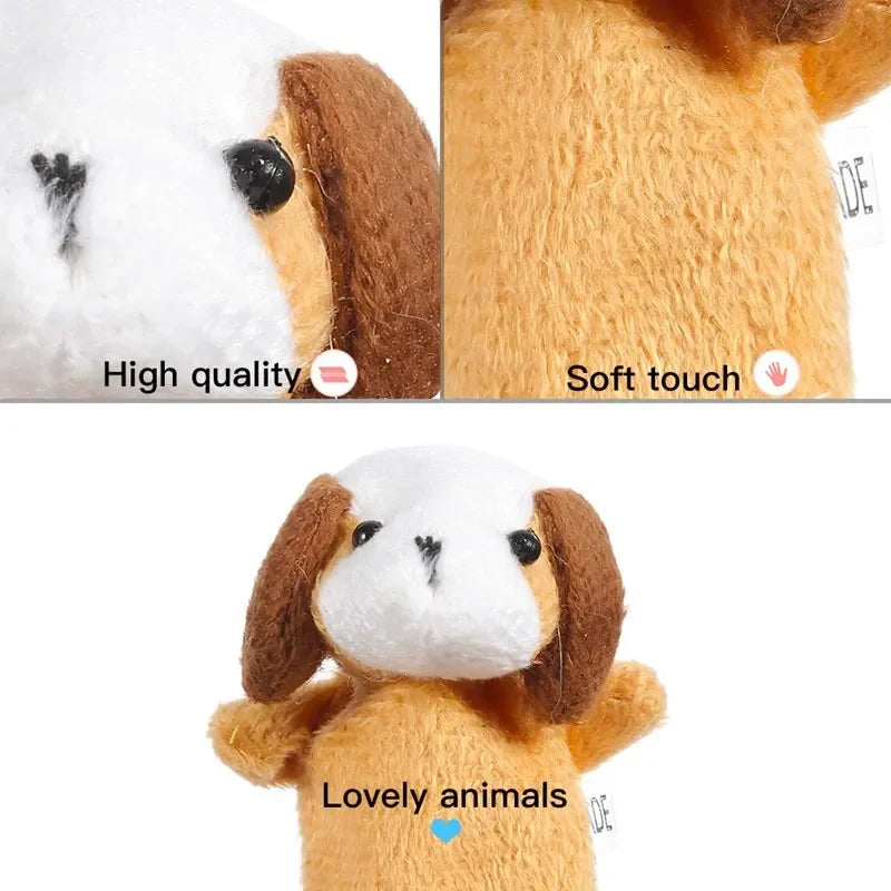 Baby Finger Puppet Plush Toy Cartoon Animal Family Role Play Tell Story Cloth Doll Educational Toys for Children Kids