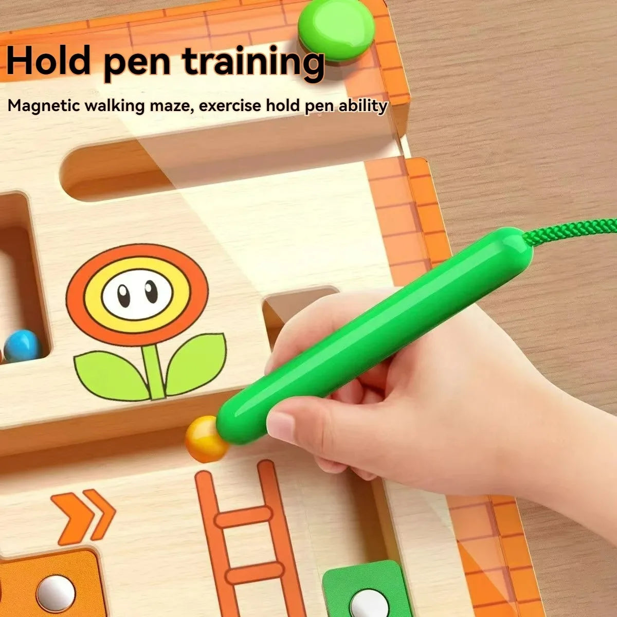 Magnetic Maze 2-In-1 STEM Toy for Ages 3-6, Develops Fine Motor Skills & Concentration