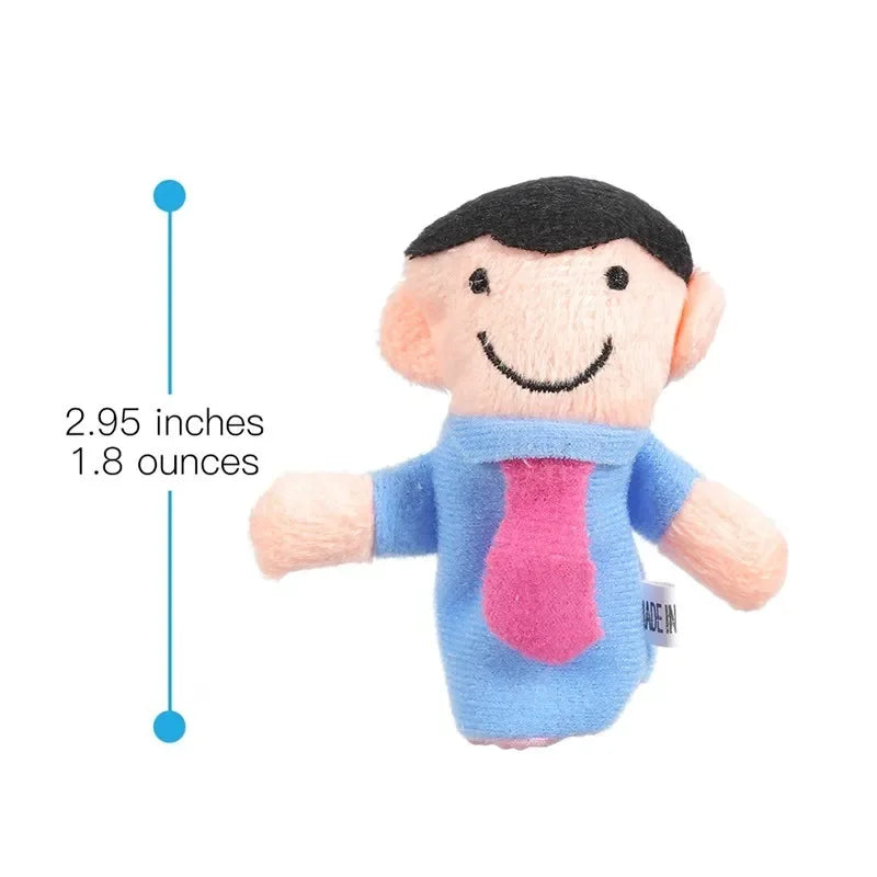Baby Finger Puppet Plush Toy Cartoon Animal Family Role Play Tell Story Cloth Doll Educational Toys for Children Kids