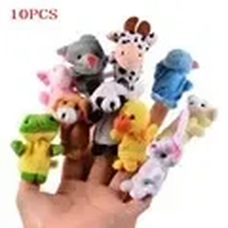 Baby Finger Puppet Plush Toy Cartoon Animal Family Role Play Tell Story Cloth Doll Educational Toys for Children Kids